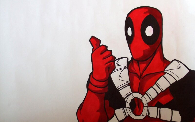Deadpool Character — Red, Playful, Comic