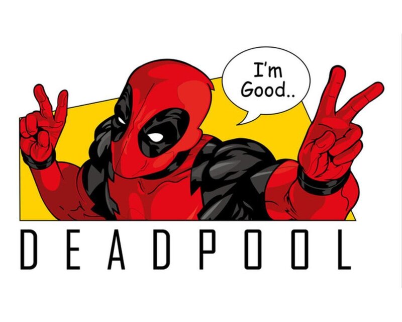 Deadpool Character — Red, Playful