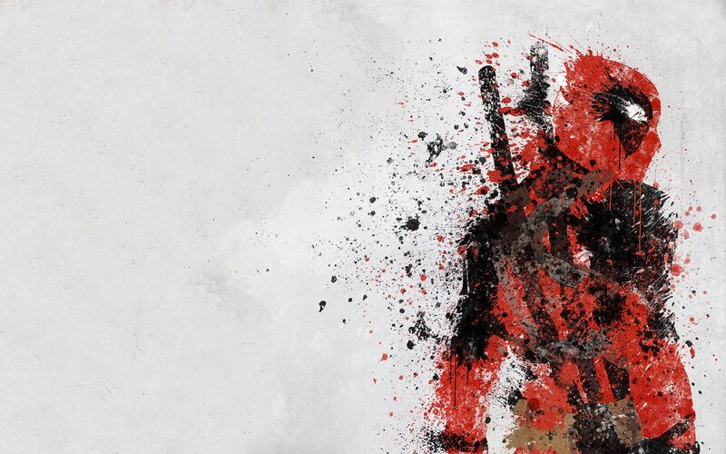 Deadpool Character Silhouette — Red