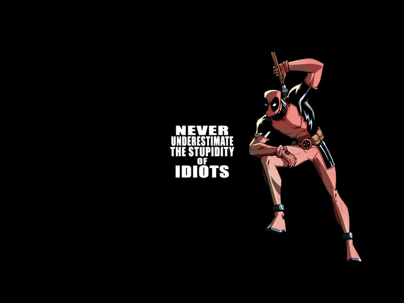 Deadpool character with quote