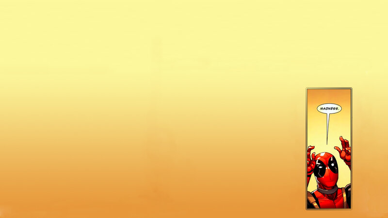 Deadpool Character — Yellow, Dramatic, Comic
