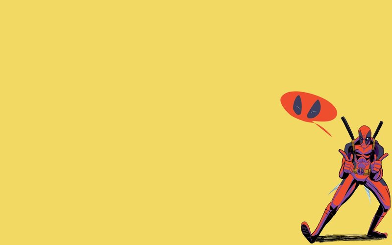 Deadpool Character — Yellow, Playful