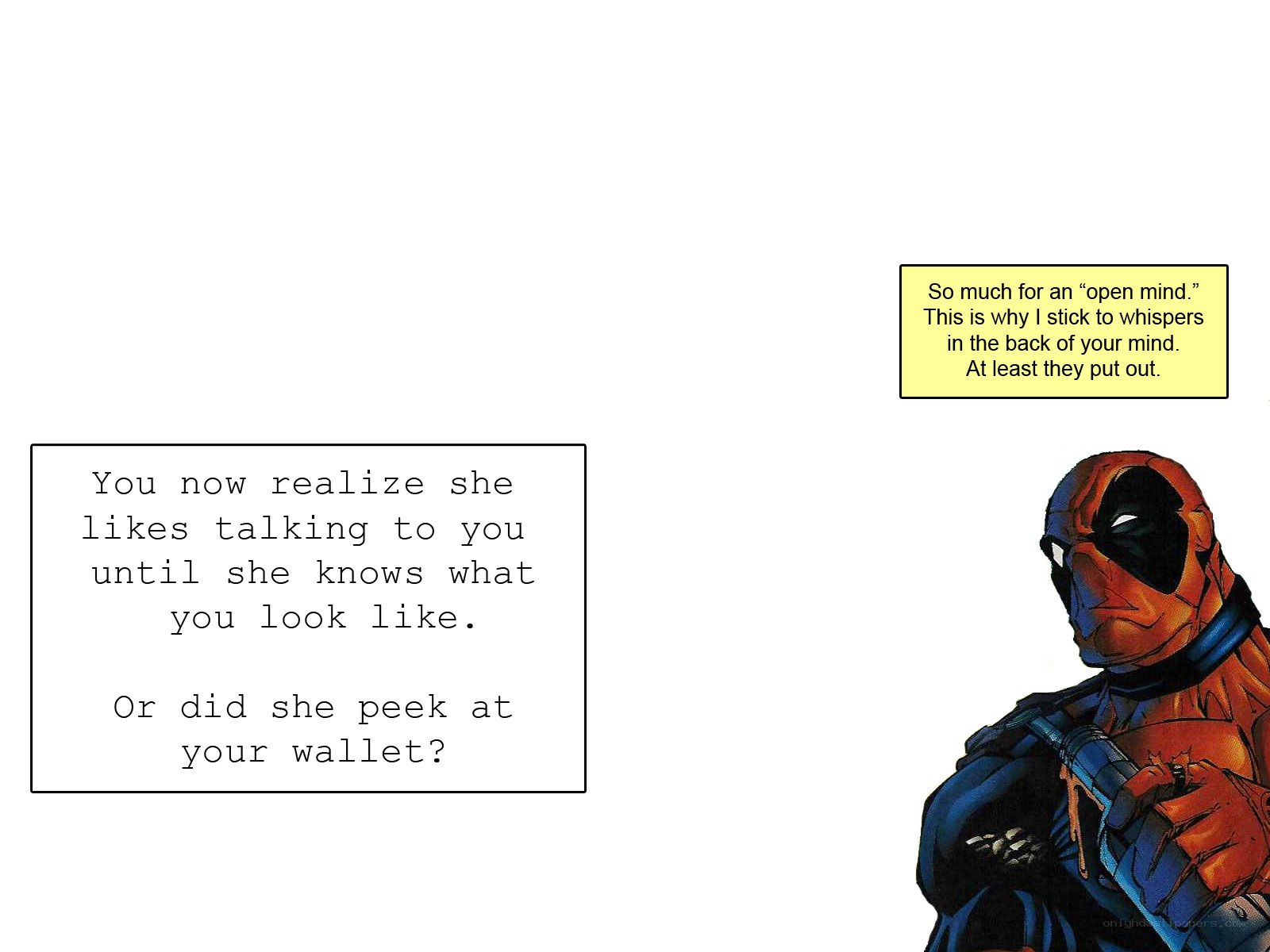 Deadpool comic panel