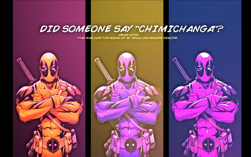 Deadpool comic panel collage
