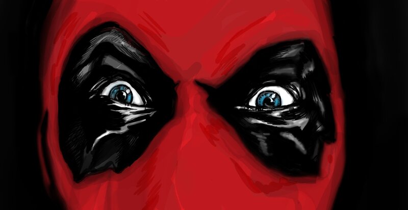 Deadpool eyes close-up