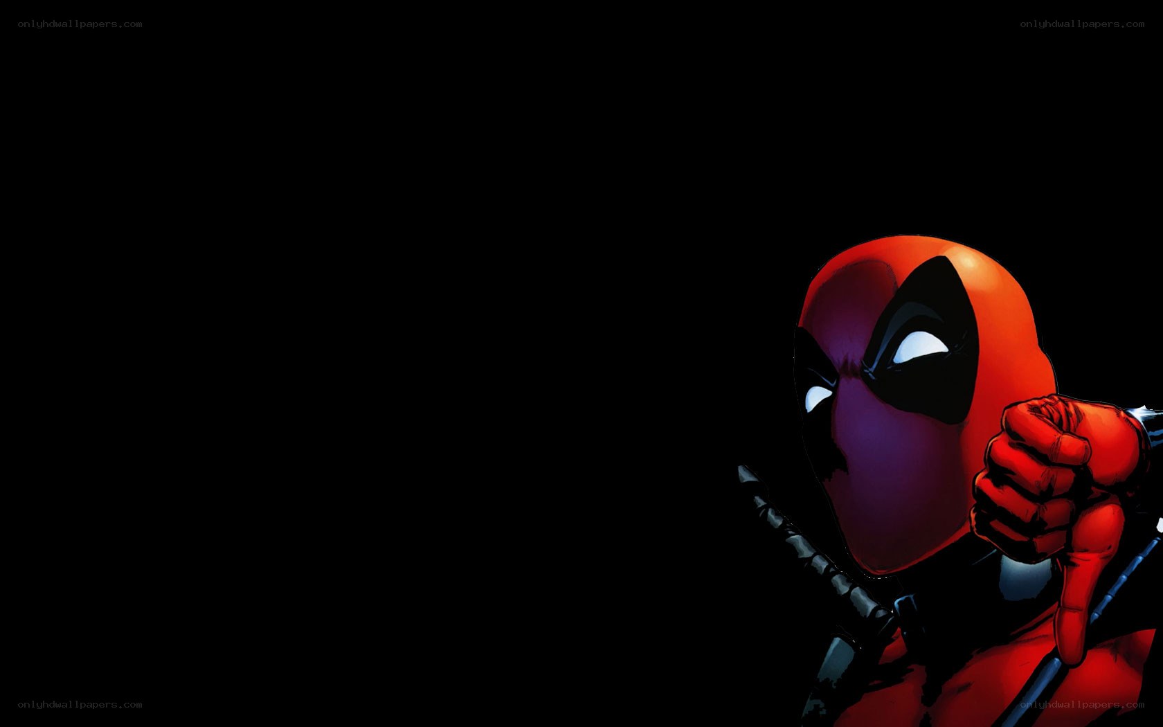 Deadpool giving thumbs down
