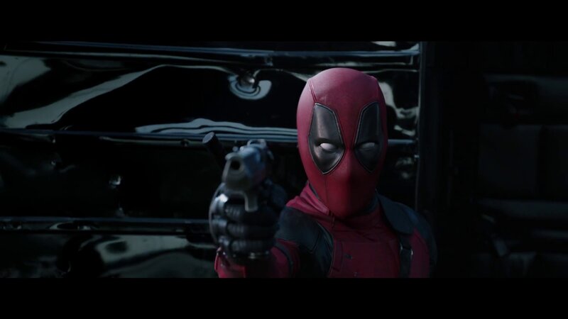 Deadpool Holding a Gun — Red