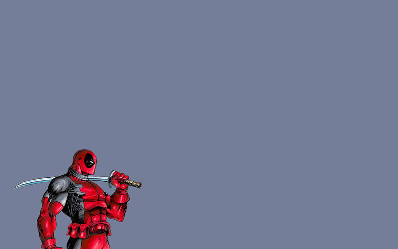 Deadpool Holding a Sword