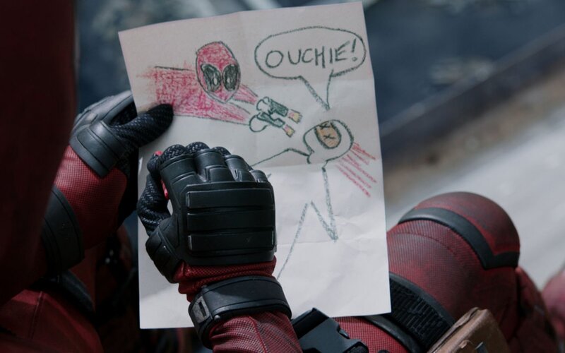 Deadpool Holding Drawing