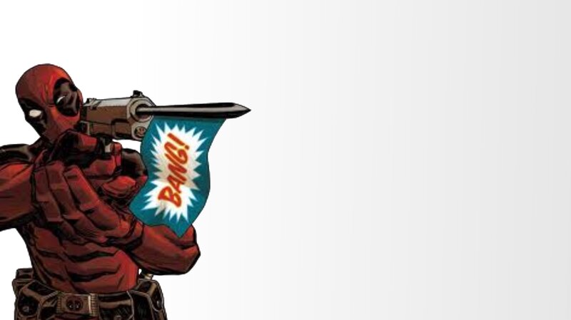 Deadpool Holding Gun — Red, Action