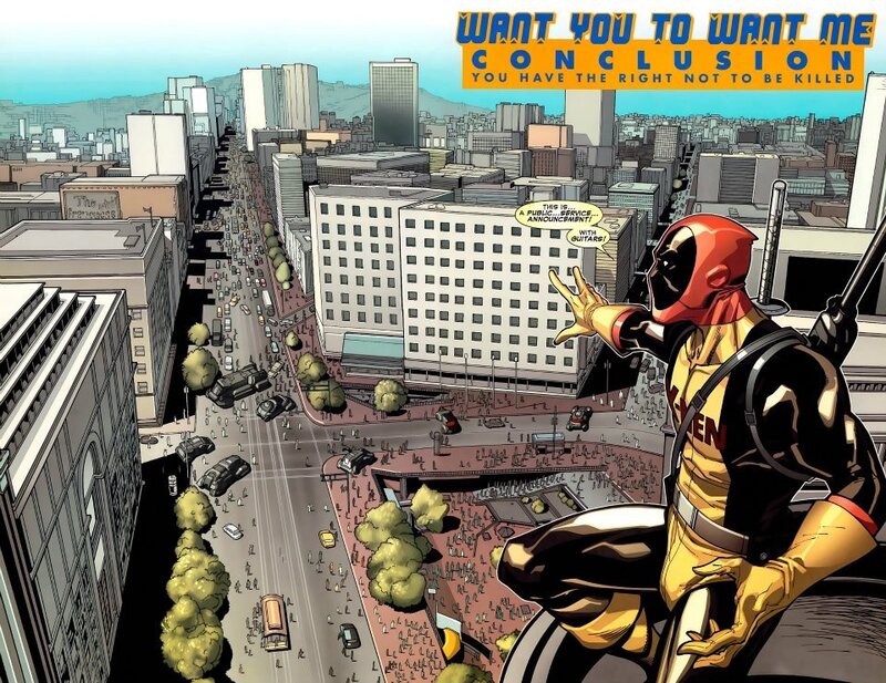 Deadpool in a city