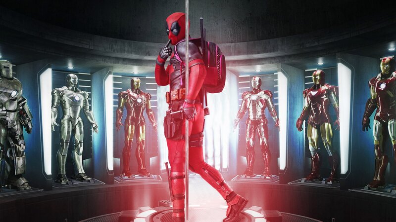 Deadpool in a Display Room