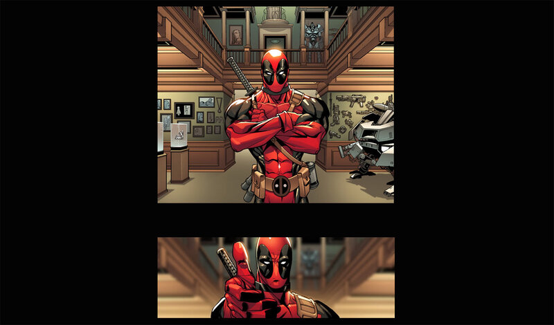 Deadpool in a Museum — Red
