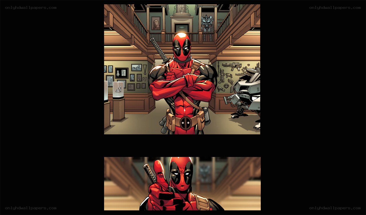 Deadpool in a museum
