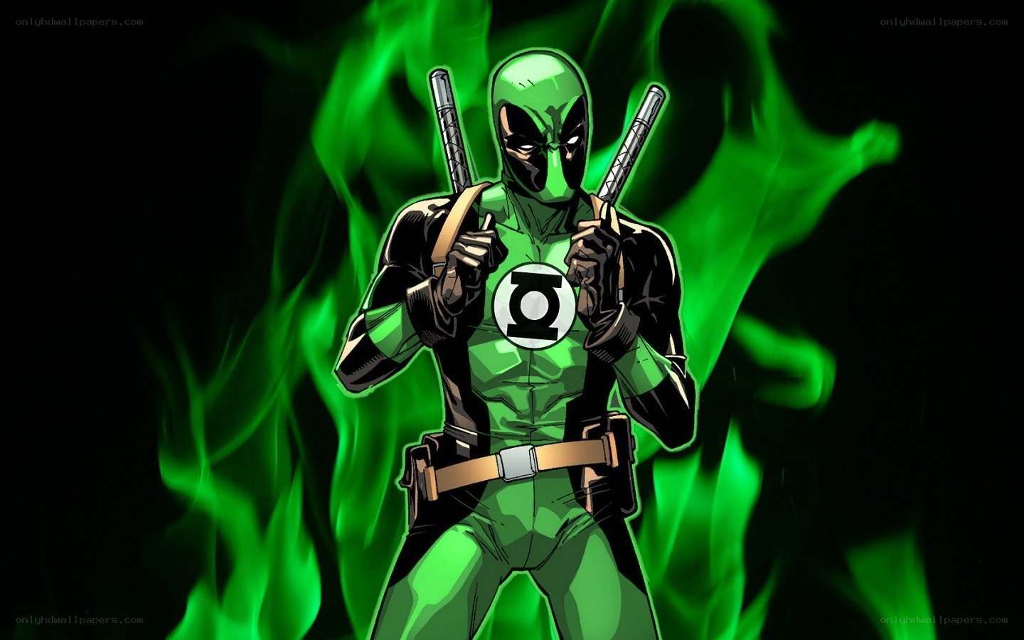 Deadpool in Green Lantern suit