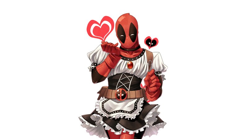 Deadpool in Maid Outfit