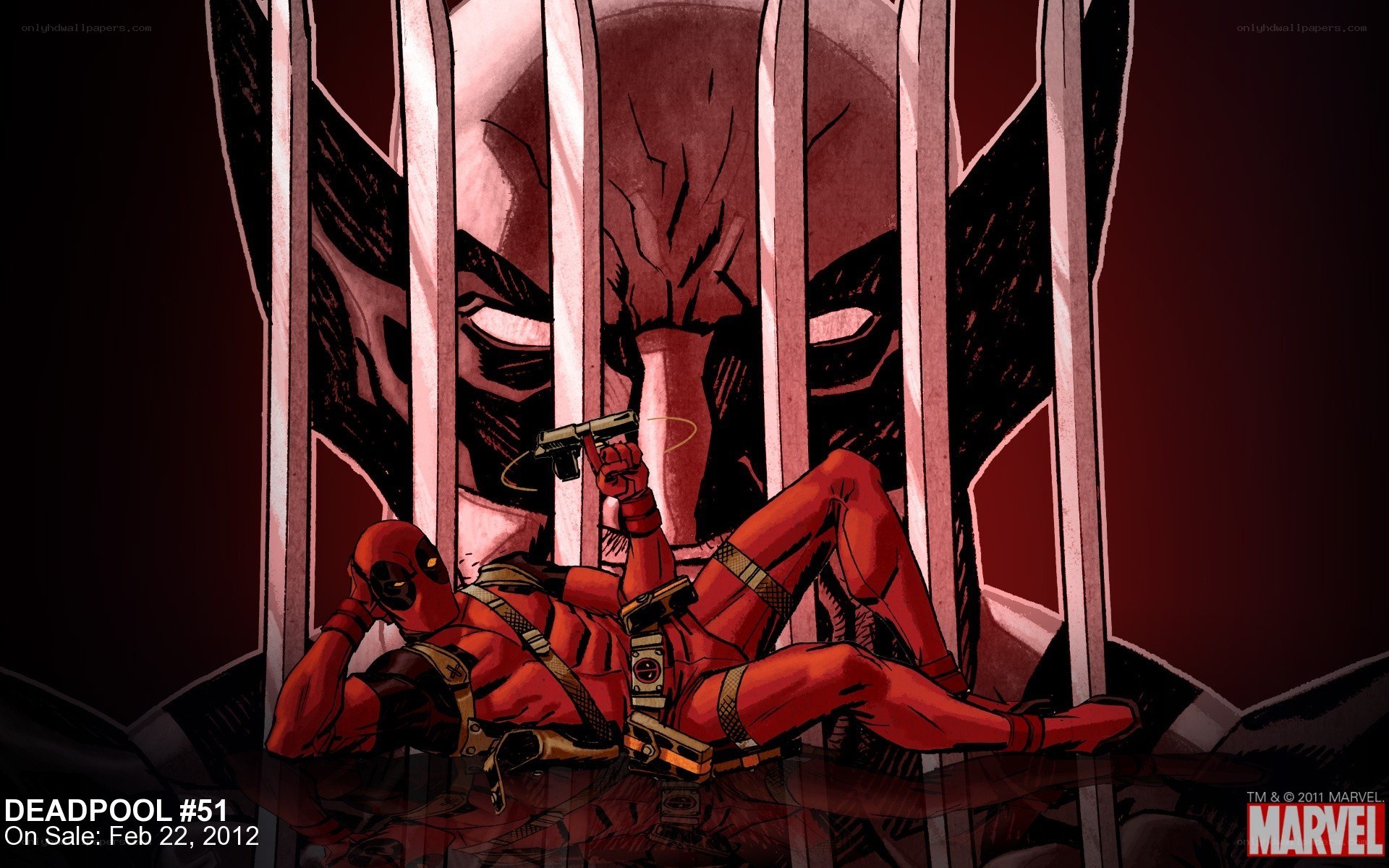 Deadpool in prison cell