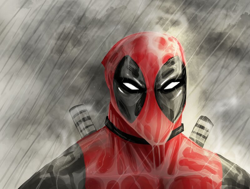 Deadpool in Rain