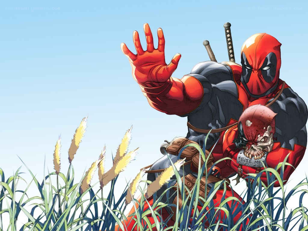 Deadpool in tall grass