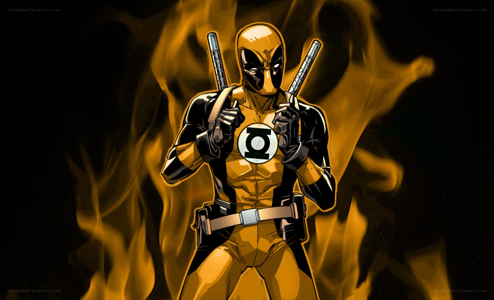Deadpool in yellow suit