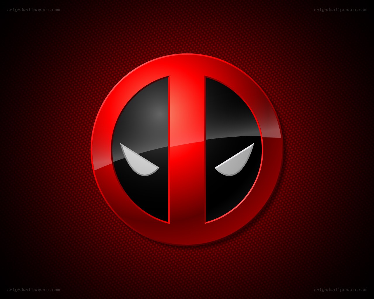 Deadpool logo on red background