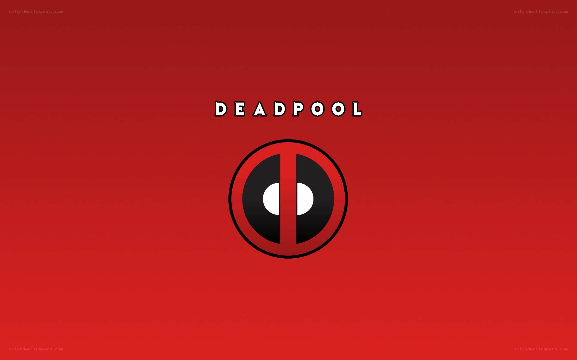 Deadpool logo on red background
