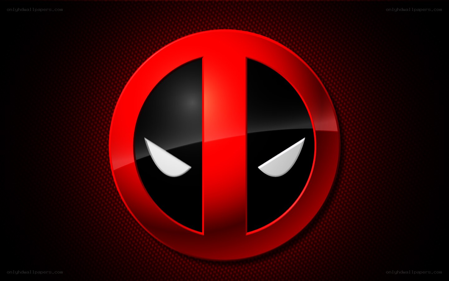 Deadpool logo on red background