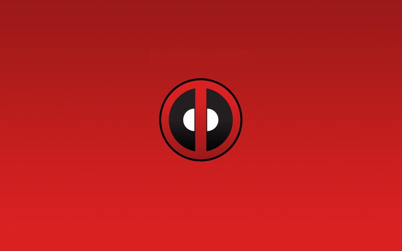 Deadpool logo on red background