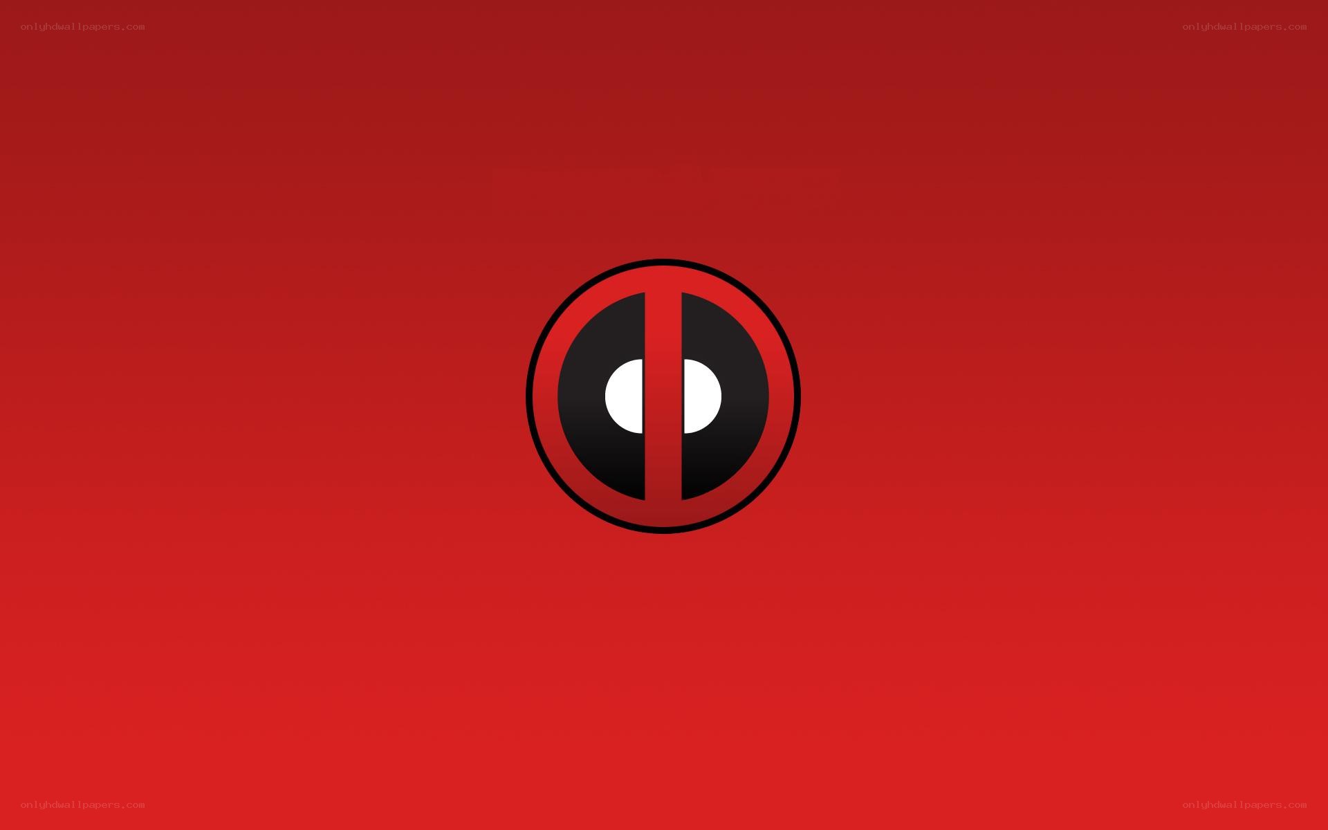 Deadpool logo on red background