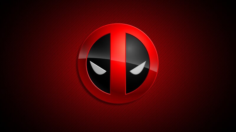 Deadpool logo on red background