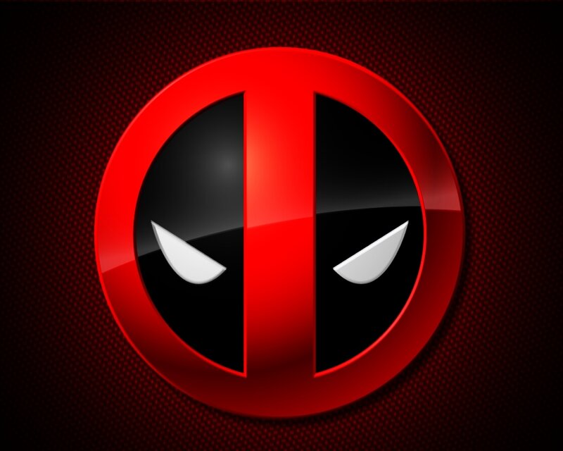 Deadpool Logo — Red, Dramatic, Digital Art