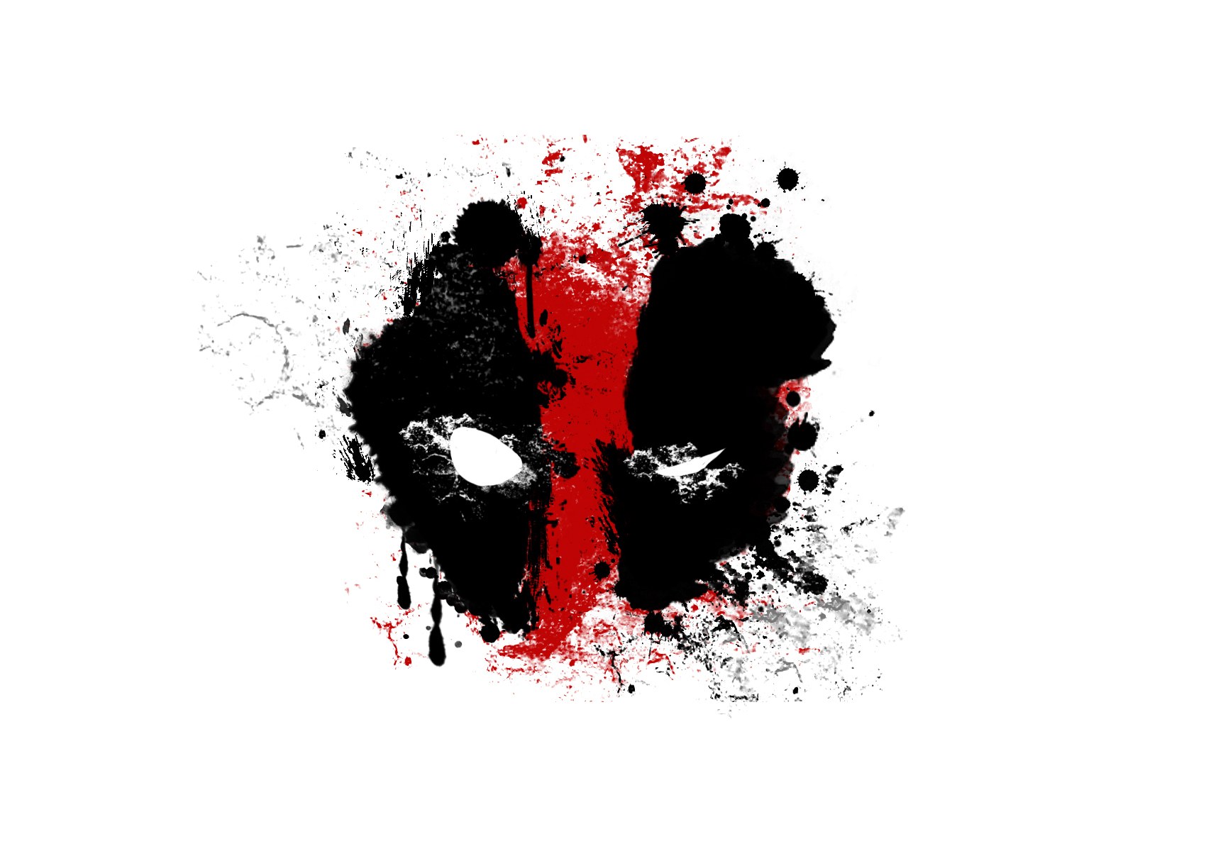 Deadpool logo splatter art