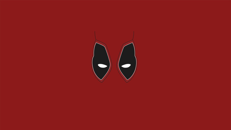 Deadpool Mask Eyes — Red, Minimalist