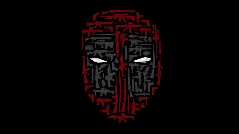 Deadpool Mask Made of Guns
