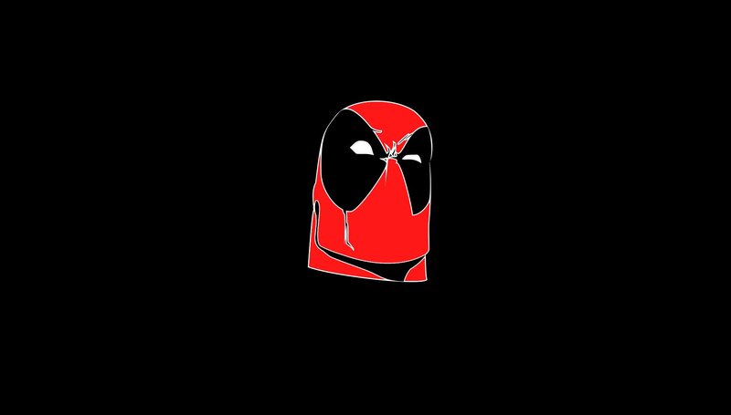 Deadpool Mask — Red, Minimalist