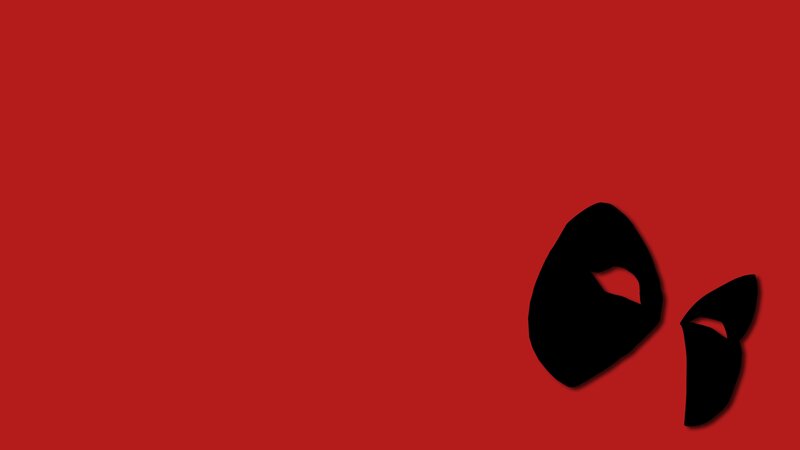 Deadpool Mask Silhouette — Red