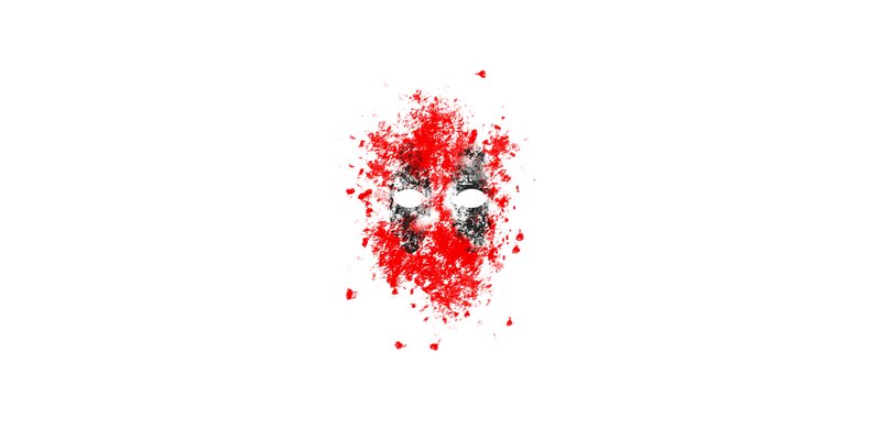 Deadpool Mask Splatter — Red
