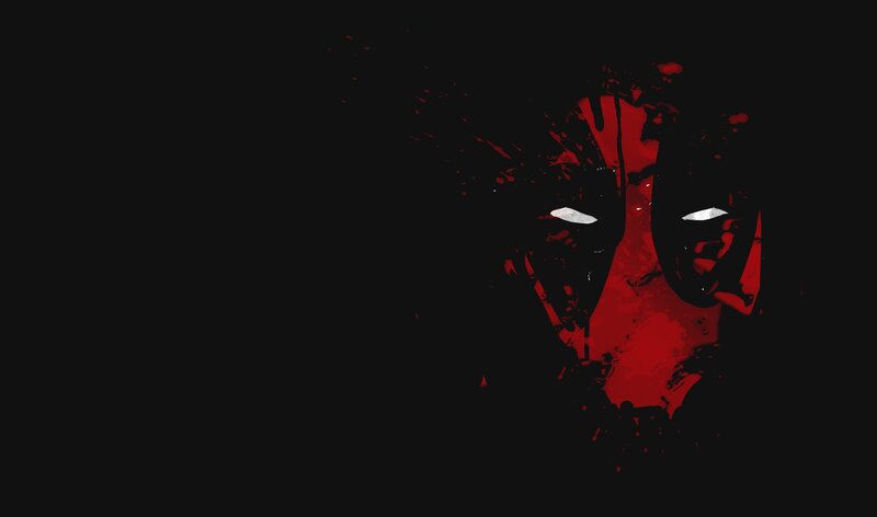 Deadpool Mask Splattered with Red