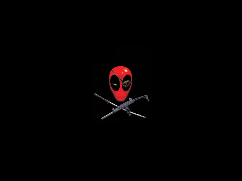 Deadpool mask with weapons