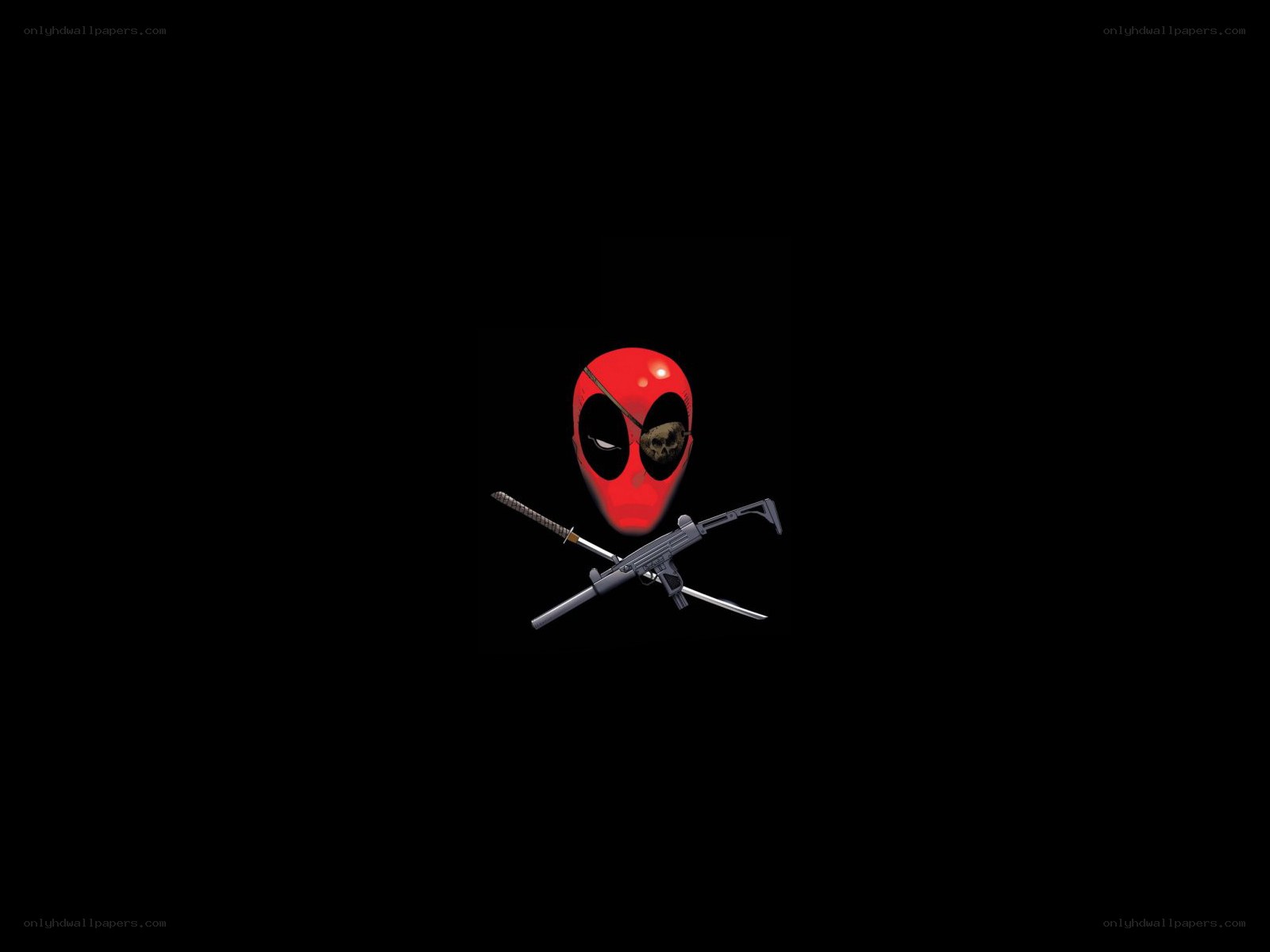 Deadpool mask with weapons