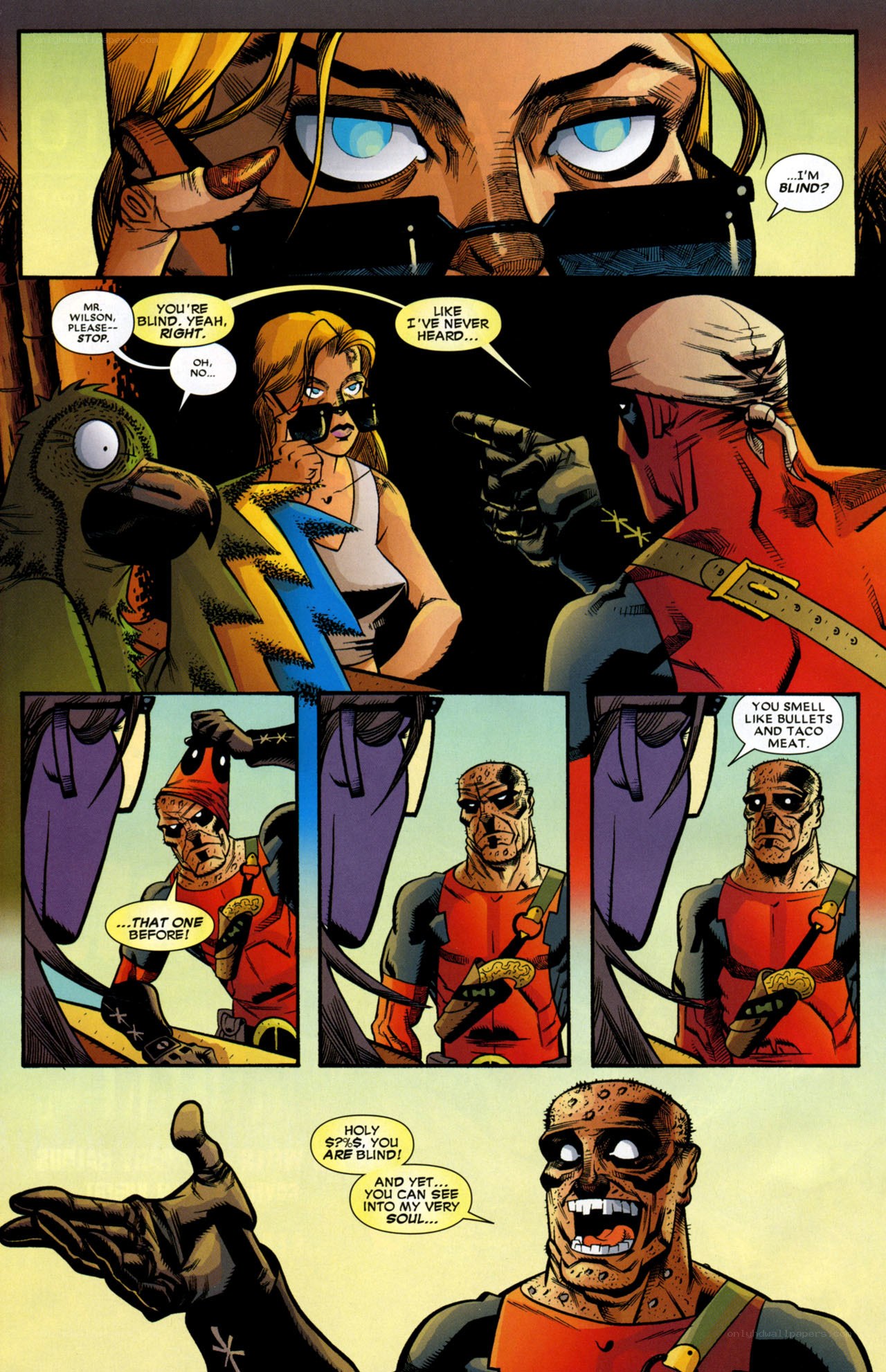Deadpool meets blind man
