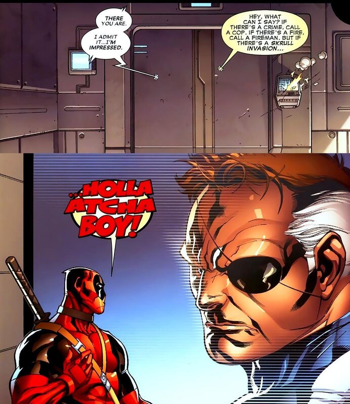 Deadpool meets Nick Fury