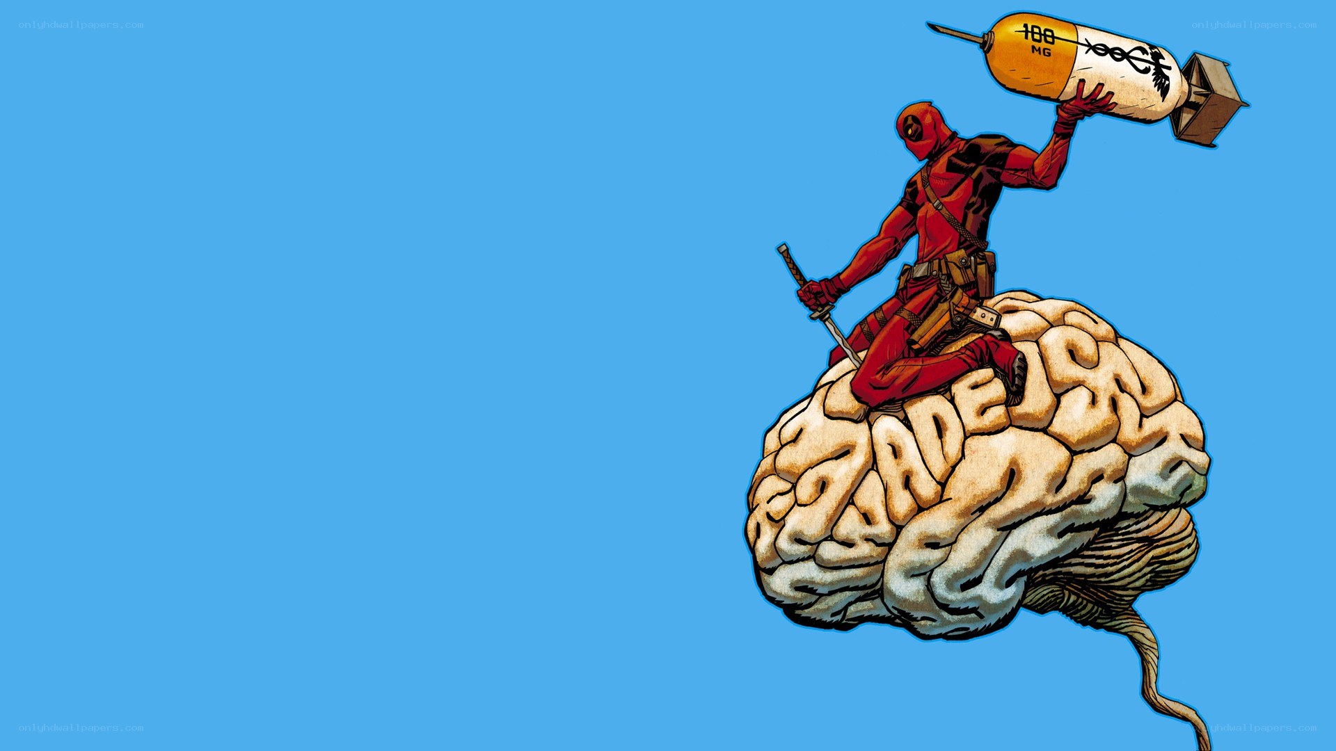 Deadpool on a brain