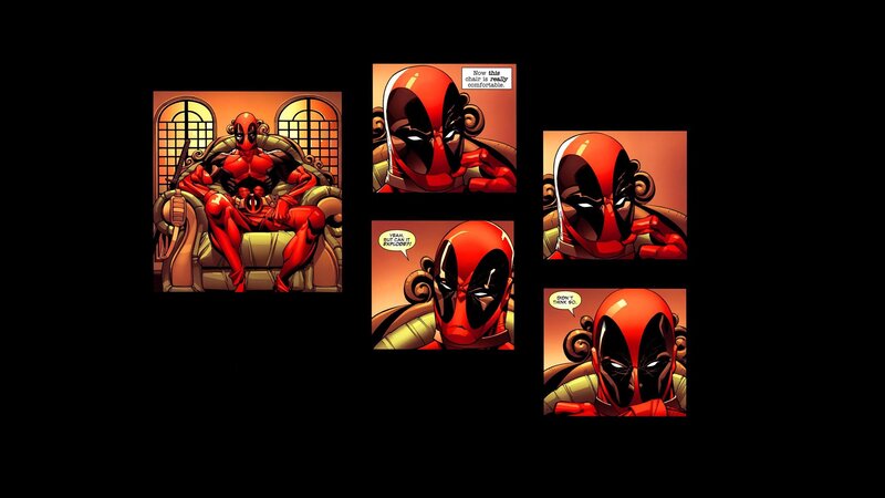 Deadpool on a Chair — Red