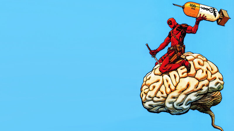 Deadpool on Brain — Blue