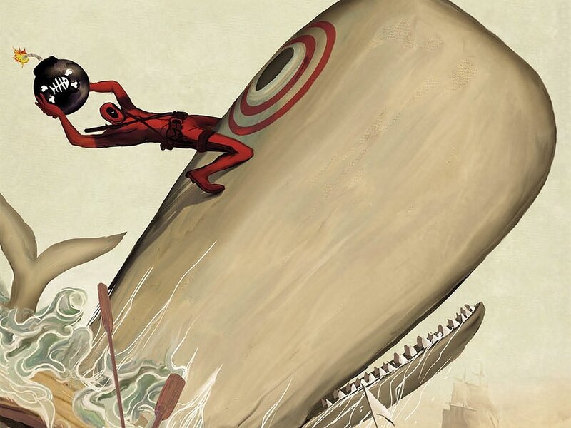 Deadpool on Whale