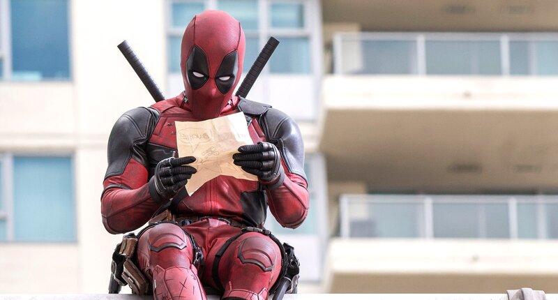 Deadpool reading a note