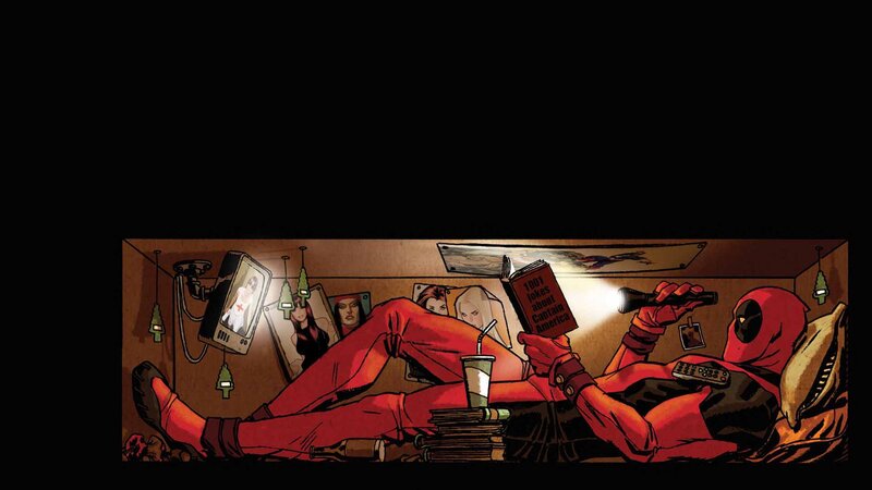 Deadpool Reading Book — Red