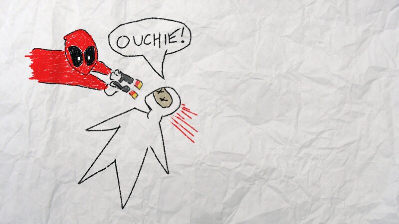 Deadpool Shooting a Figure