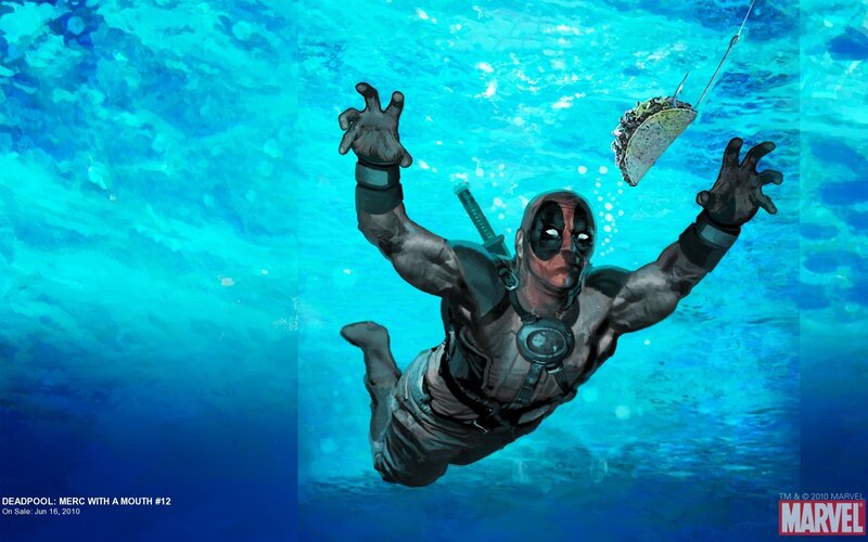 Deadpool Underwater — Blue